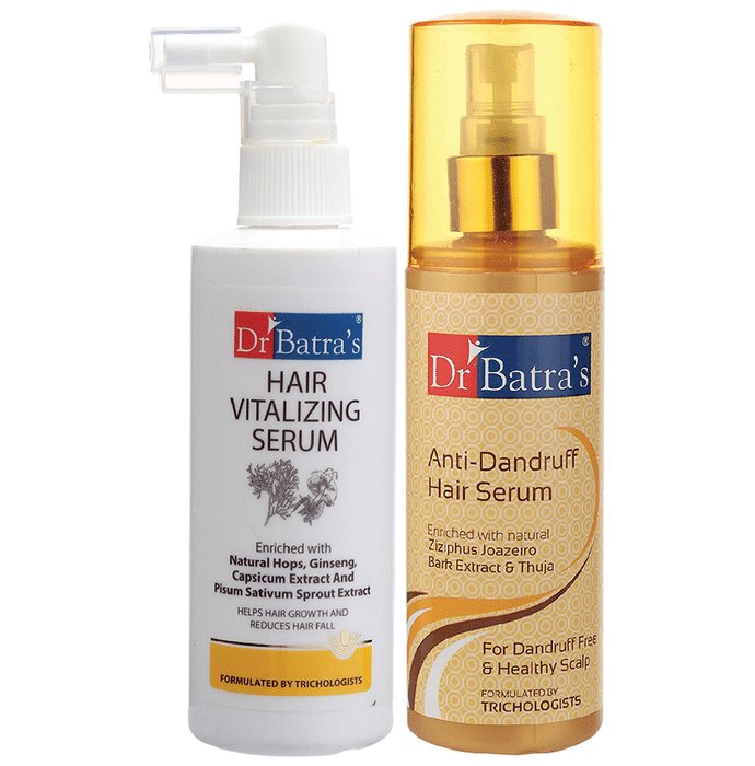 Dr Batra's Combo Pack of Hair Vitalizing Serum and Anti-Dandruff Hair Serum (125ml Each)