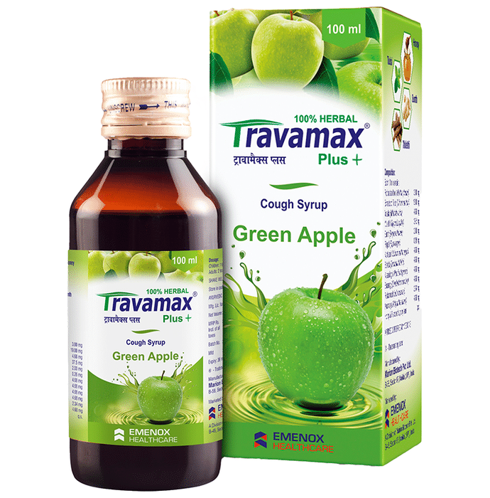 Travamax Plus Cough Syrup Green Apple