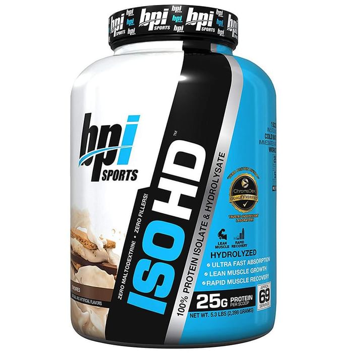BPI Sports ISO HD 100% Whey Protein Isolate & Hydrolysate S’mores