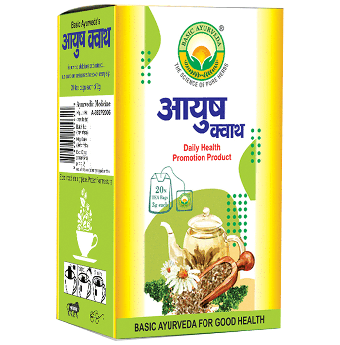 Basic Ayurveda Ayush Kwath Tea/Infusion Bags (3gm Each)