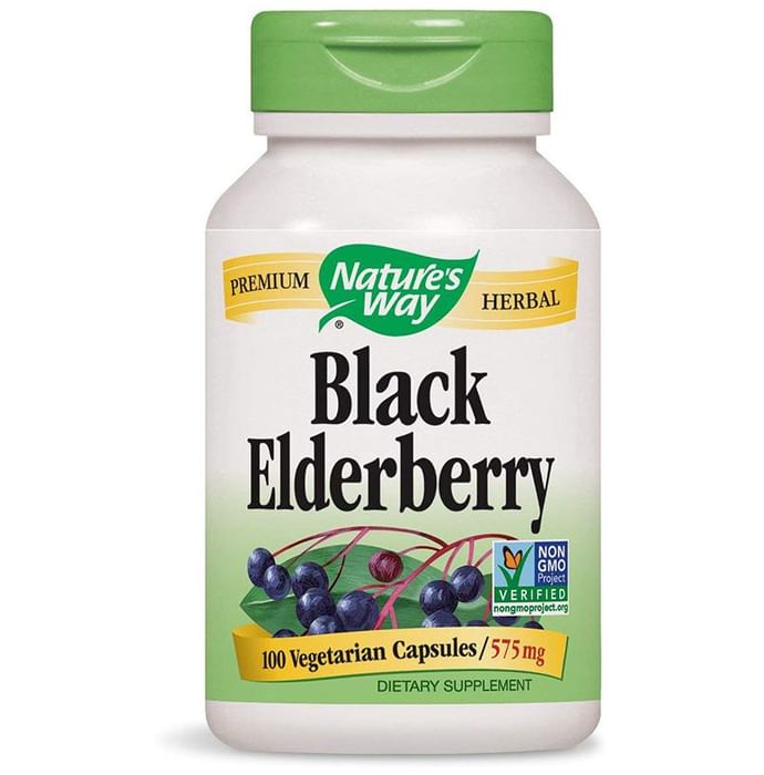 NOW Foods Black Elderberry 575mg Vegetarian Capsule