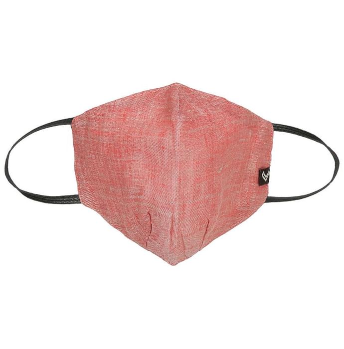Linen Club 3 Layered Reusable Outdoor Protection Mask Red R8