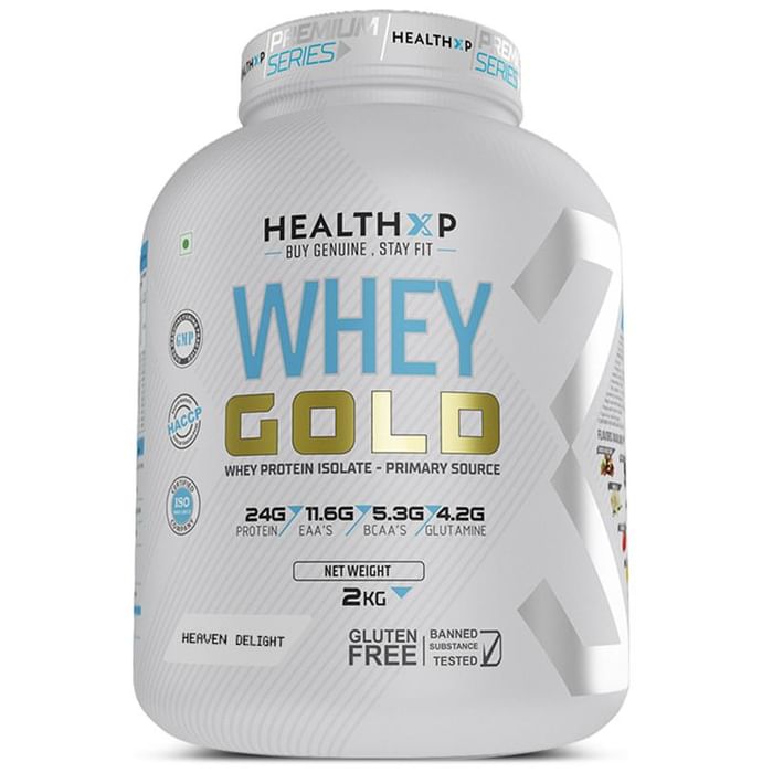 HealthXP Whey Gold Whey Protein Isolate Powder Heaven Delight