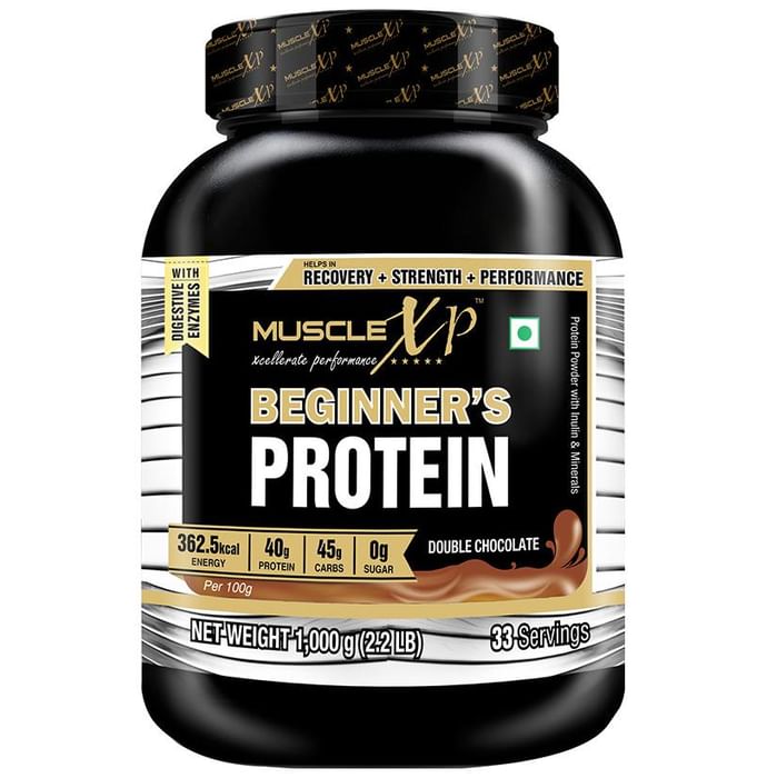 MuscleXP Beginner's Whey Protein with Digestive Enzymes Double Chocolate
