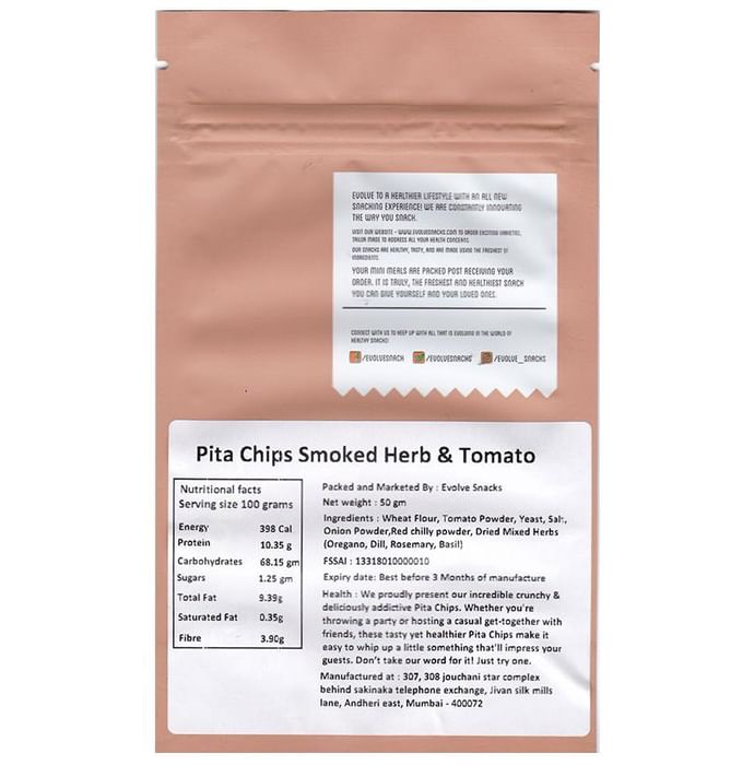 Evolve Pita Chips Smoked Herb & Tomato