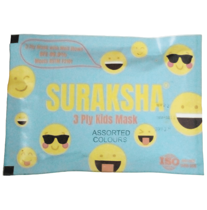 Suraksha 3 Ply Kids Mask Assorted
