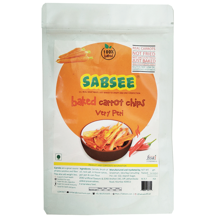 Sabsee Baked Carrot Chips Very Peri Pack of 2