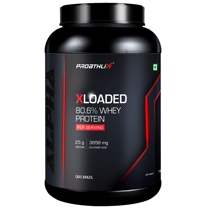 Proathlix Xloaded 80.6% Whey Protein Powder Cafe Brazil