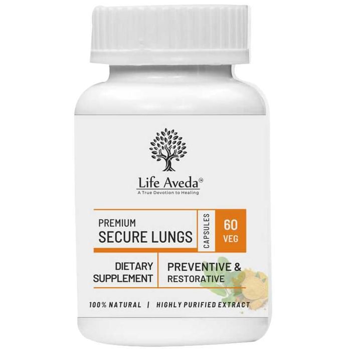 Life Aveda Premium Secure Lungs Veg Capsule