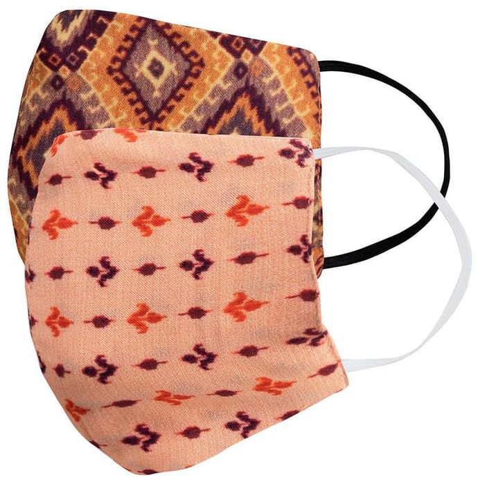 Faballey Peachy 3 Ply Balloon Reusable Mask Set