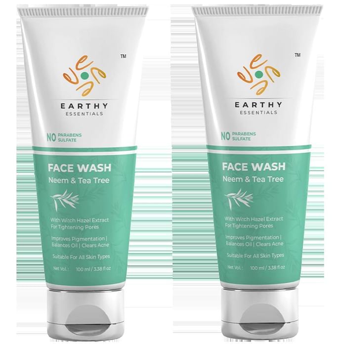 Earthy Essentials Neem and Tea Tree Face Wash (100ml Each)