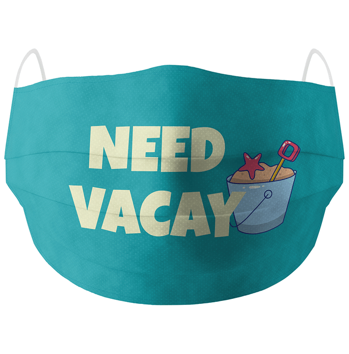 Soxytoes Cotton Face Mask Free Size Blue Need Vacay