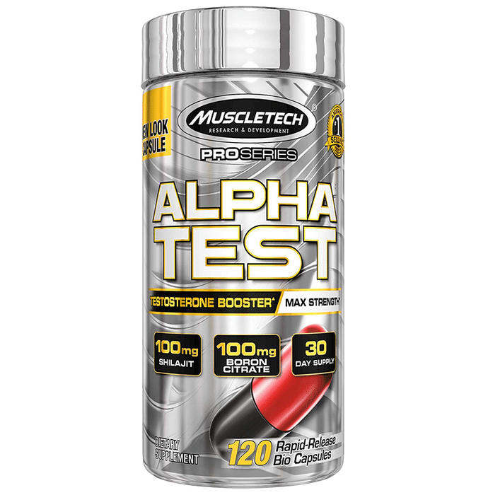 Muscletech Pro Series Alpha Test Testosterone Booster Max Strength Rapid-Release Bio Capsule