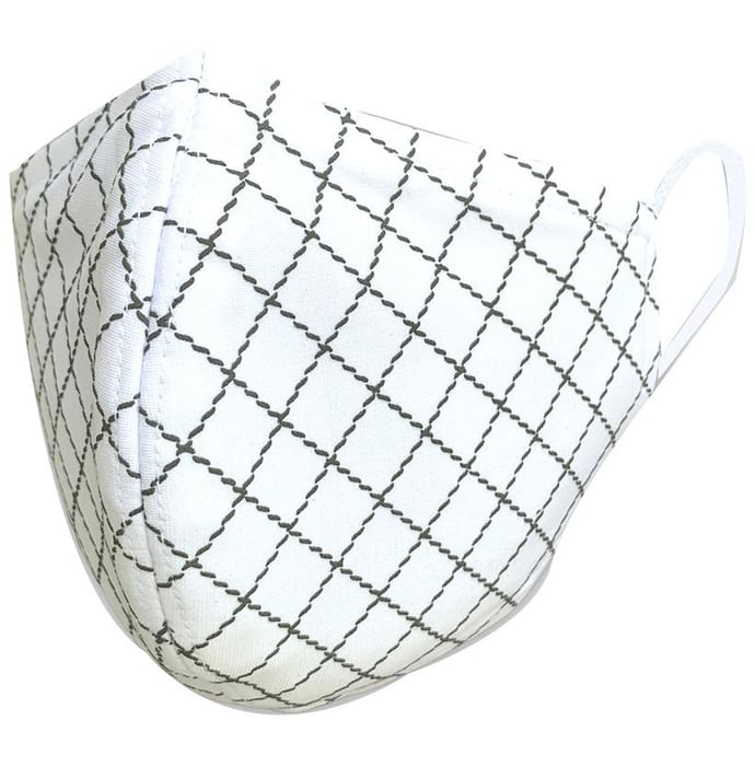 Nivedita Saboo Cares Large Bold-Ivory BreathSafe Protective Reusable Face Mask