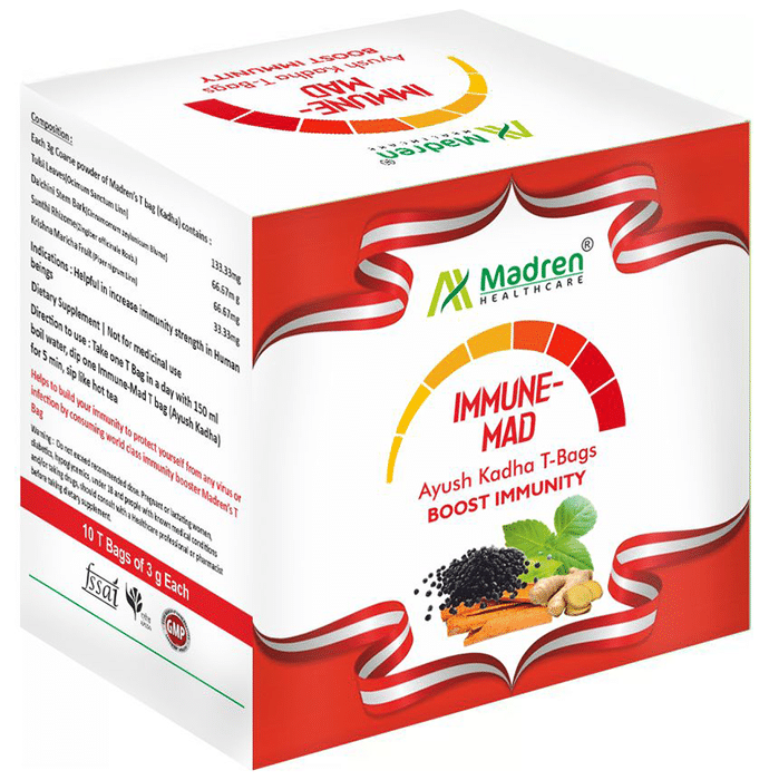 Madren Healthcare Immune-Mad Ayush Kadha 3gm T-Bags (10 Each)