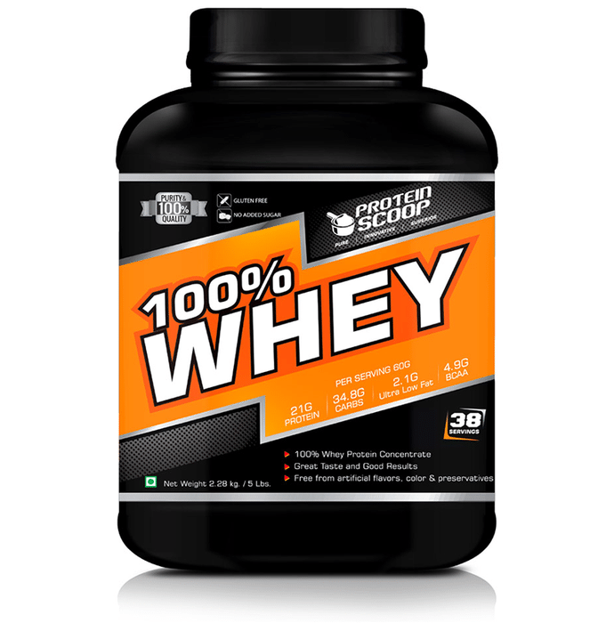 Protein Scoop 100% Whey Protein Concentrate Powder Vanilla