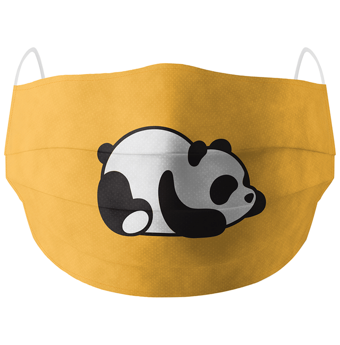 Soxytoes Cotton Face Mask Free Size Yellow Lazy Panda