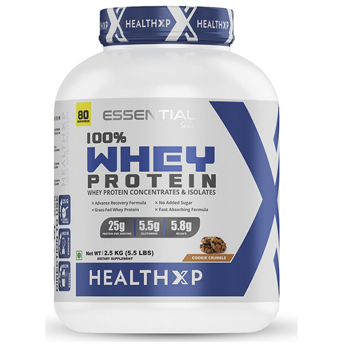 HealthXP 100% Whey Protein Cookie Crumble