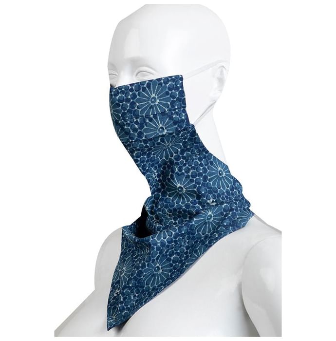 Faballey Indigo Boota Scarf Mask