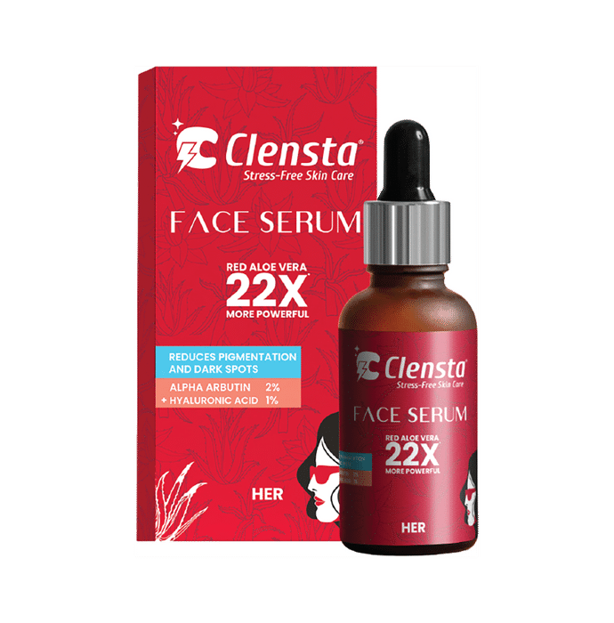 Clensta Face Serum with 2% Hyaluronic acid and Vitamin B5 for Her for Her
