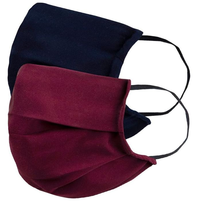 Faballey 2 Ply Pleated Resusable Mask Set Contrasting