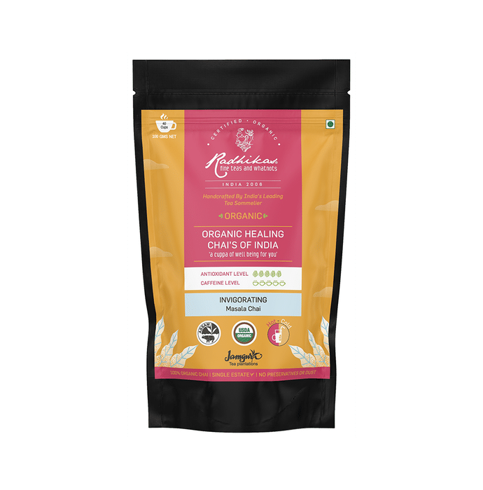 Radhikas Fine Teas Invigorating Masala Chai Organic Healing Chai's of India Tea Leaves