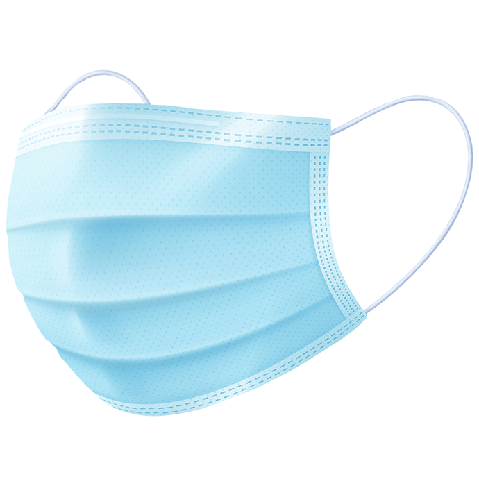 Boldfit 3 Ply Surgical Safe Mask (50 Each) Blue