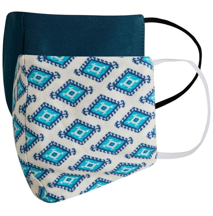 Faballey Aqua 3 Ply Balloon Reusable Mask Set