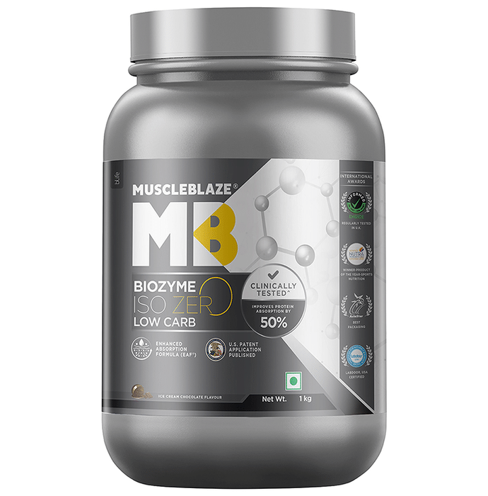 MuscleBlaze Iso Zero Low Carb Powder Ice Cream Chocolate