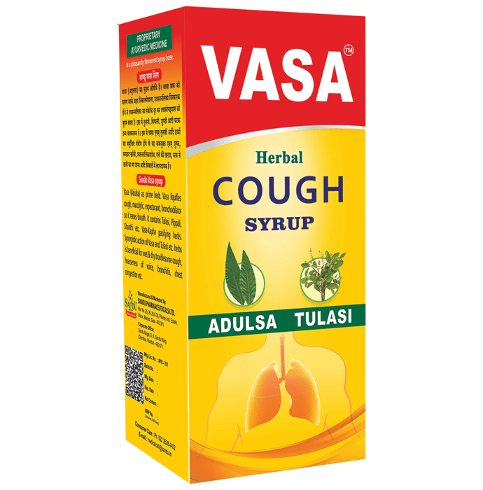 Sandu Vasa Herbal Cough Syrup with Adulsa & Tulsi