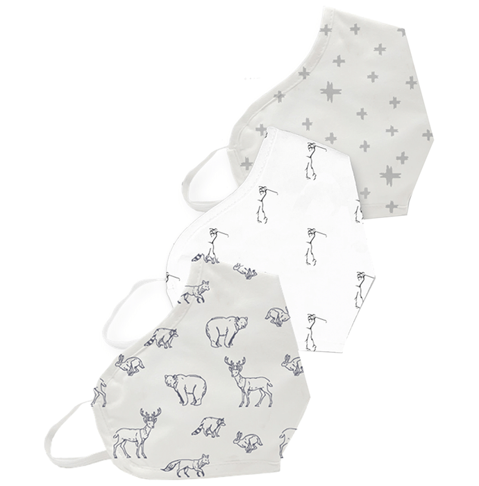 SilverPRO Cotton Mask (1 Large, 1 Medium, 1 Small) Family Fun