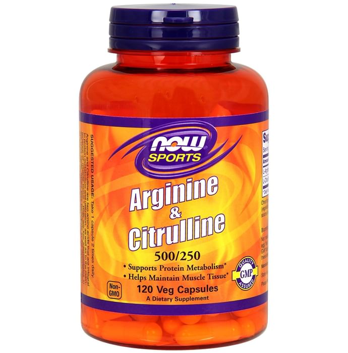 NOW Foods Arginine & Citrulline 500mg/250mg Capsule