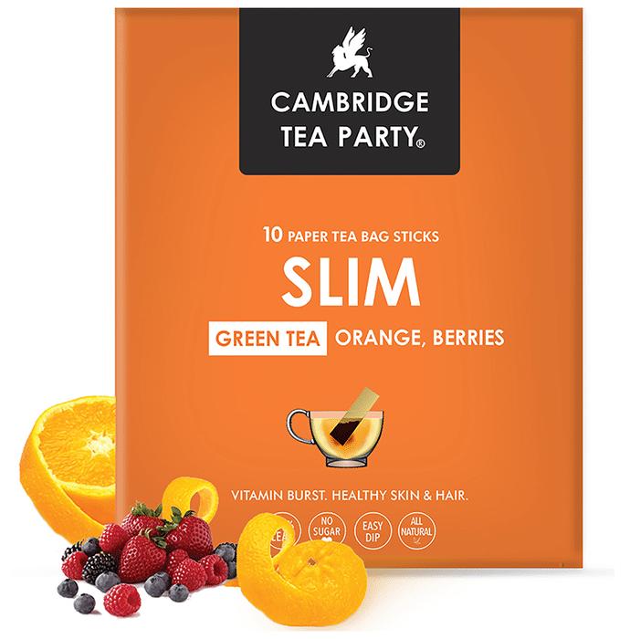 Cambridge Tea Party Green Tea Paper Tea Bag Sticks (10 Each) Slim