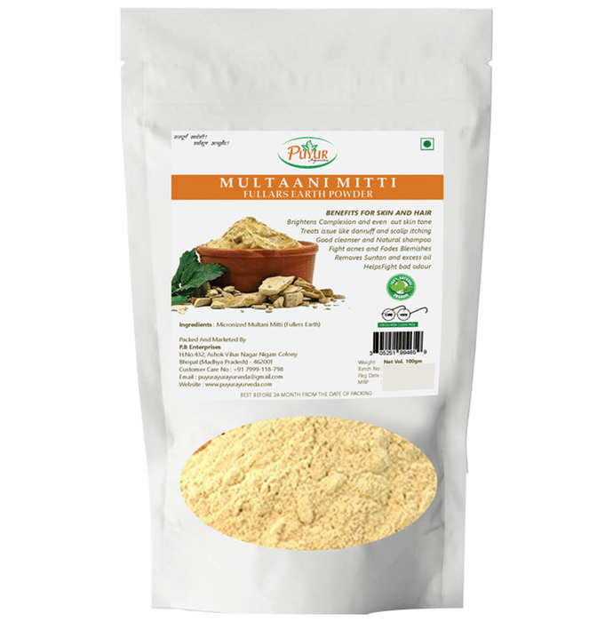 Puyur Ayurveda Multaani Mitti Fullars Earth Powder (100gm Each)