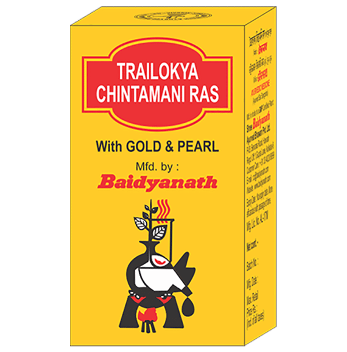 Baidyanath Trailokya Chintamani Ras with Gold