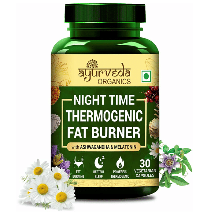 Ayurveda Organics Night Time Thermogenic Fat Burner Vegetarian Capsule