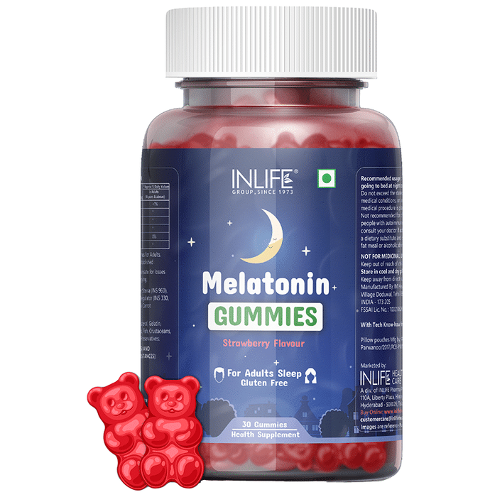 Inlife Melatonin Gummies Strawberry Gluten Free