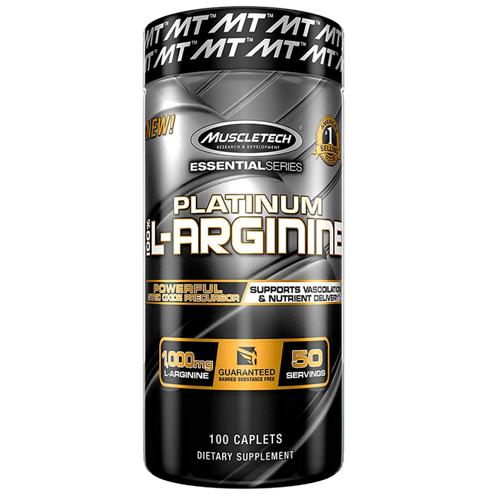 Muscletech Essential Series 100% Platinum L-Arginine 1000mg Caplet
