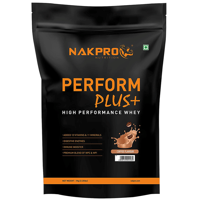Nakpro Nutrition Perform Plus High Performance Whey Protein Powder (1kg Each) Coffee