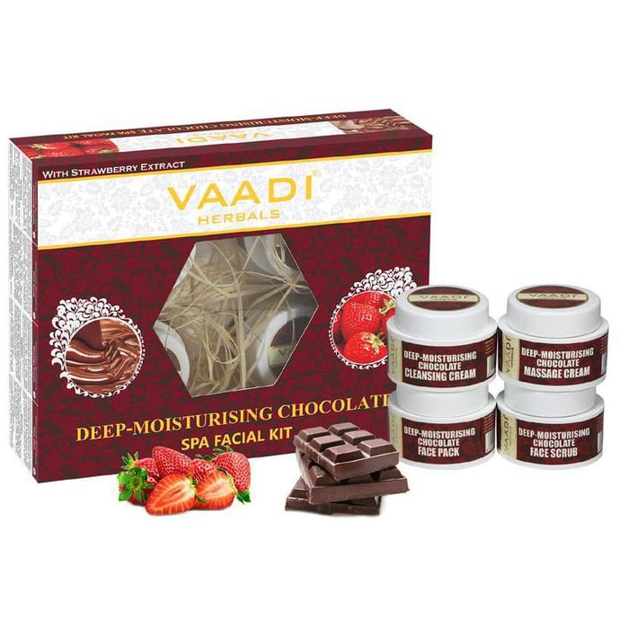 Vaadi Herbals Deep-Moisturising Chocolate Spa Facial Kit with Strawberry Extract 70 gm