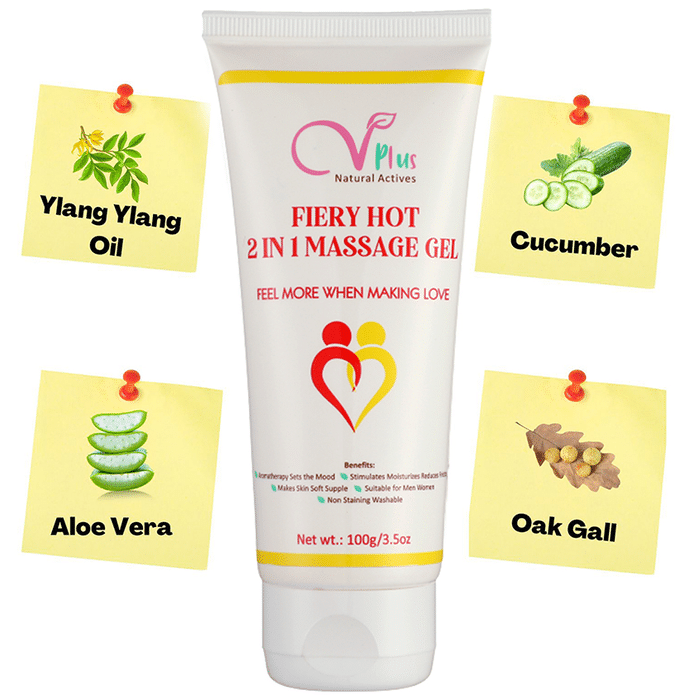 Vigini VPlus Natural Actives Fiery Hot 2 in 1 Massage Gel
