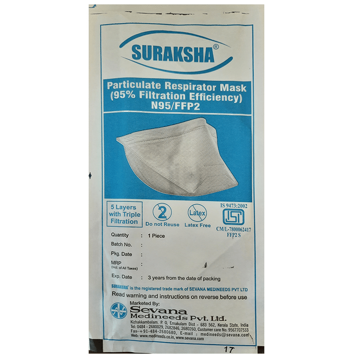 Suraksha N95/FFP2 Particulate Respirator Mask