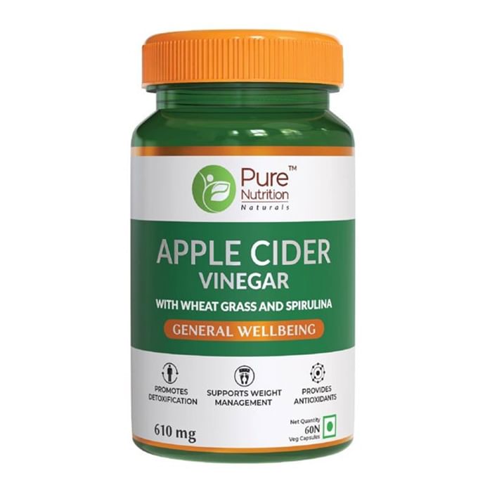 Pure Nutrition Apple Cider Vinegar 610mg Veg Capsule