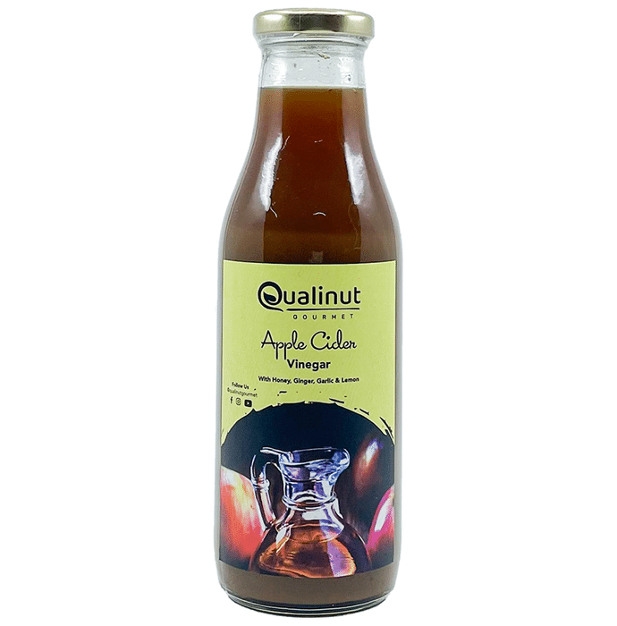 Qualinut Gourmet Apple Cider Vinegar with Honey, Ginger, Garlic & Lemon