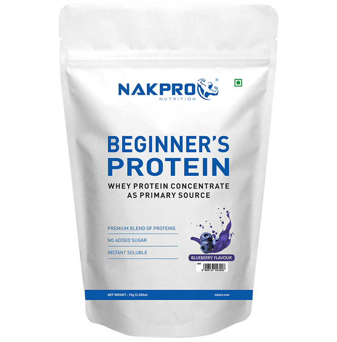 Nakpro Nutrition Beginner's Protein Whey Protein Concentrate (1kg Each) Blueberry