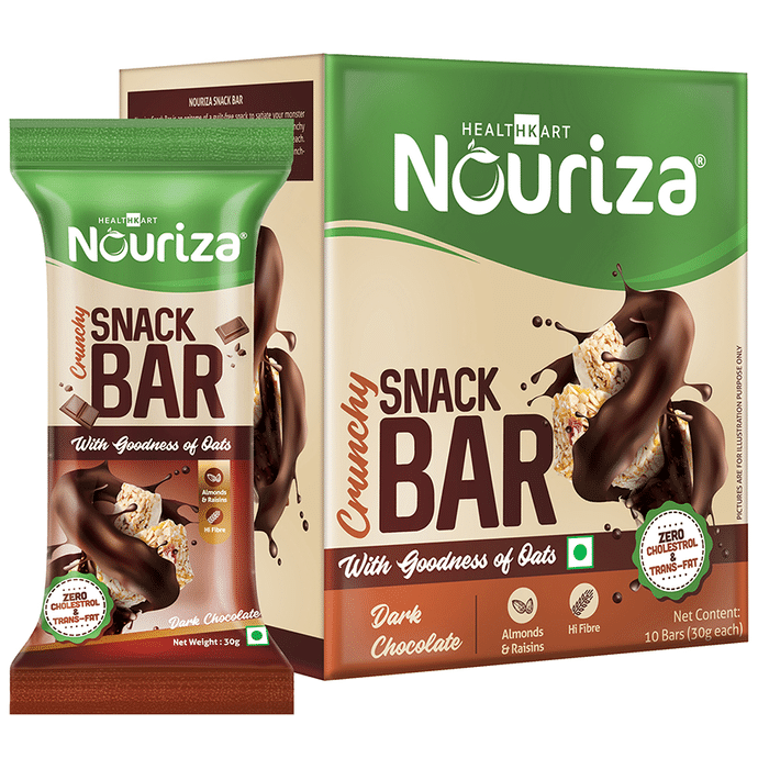 Nouriza Dark Chocolate Crunchy Snack Bar (30gm Each)