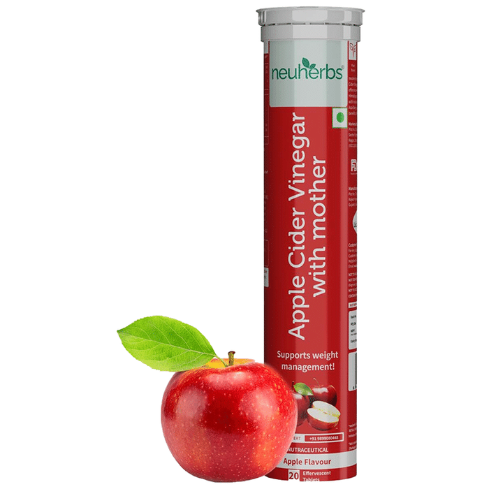 Neuherbs Apple Cider Vinegar with Mother Effervescent Tablet Apple