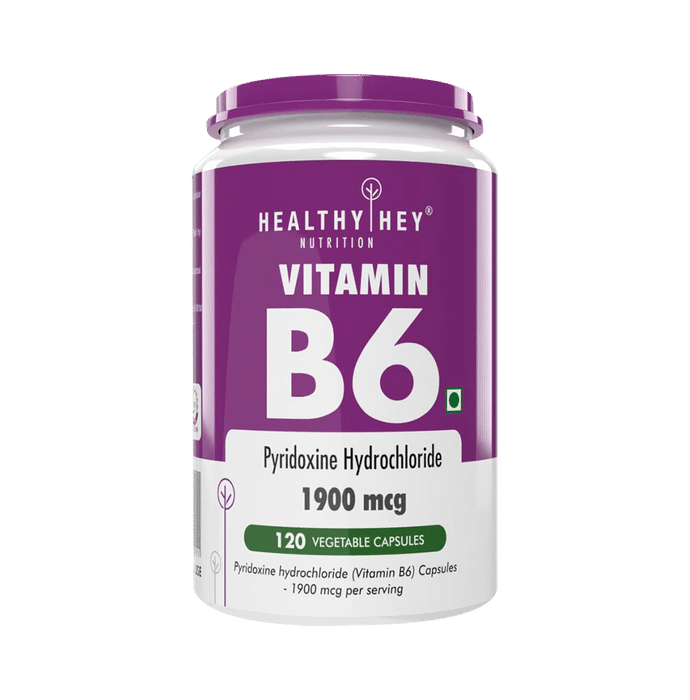HealthyHey Nutrition Vitamin B6 1900mcg Vegetable Capsule