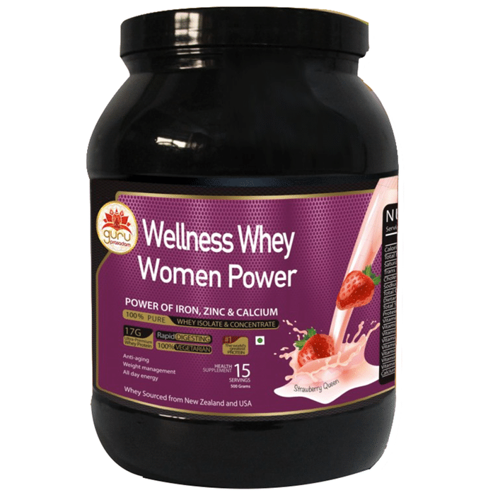 Guru Prasadam Wellness Whey Women Power Strawberry Queen