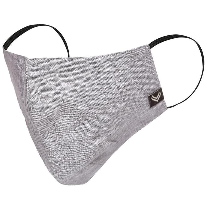 Linen Club 3 Ply Anti-Viral Pretreated Reusable Protective Mask Grey E5
